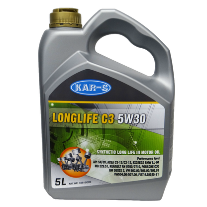 KAR-S Motorolie LongLife C3 5W30 - 5 Liter