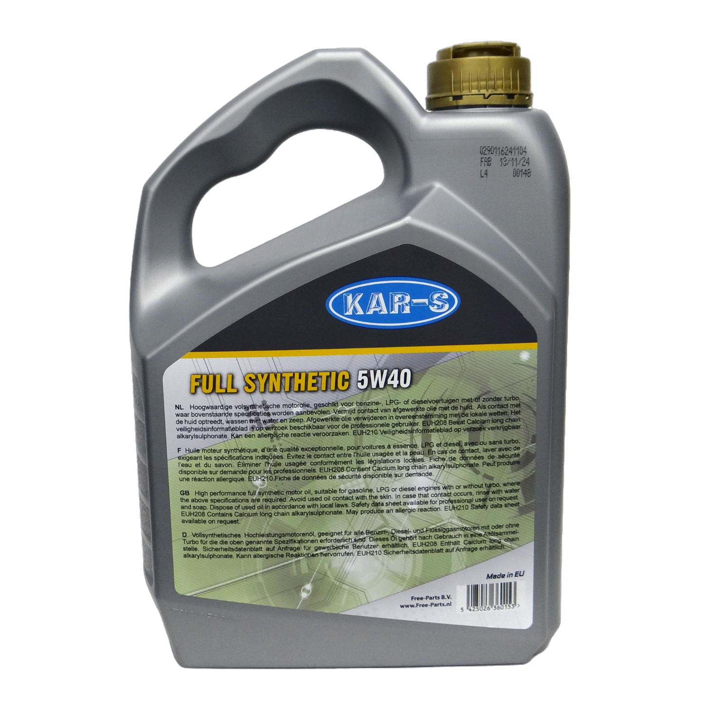 KAR-S Motorolie Full Synthetic 5W40 - 5 Liter
