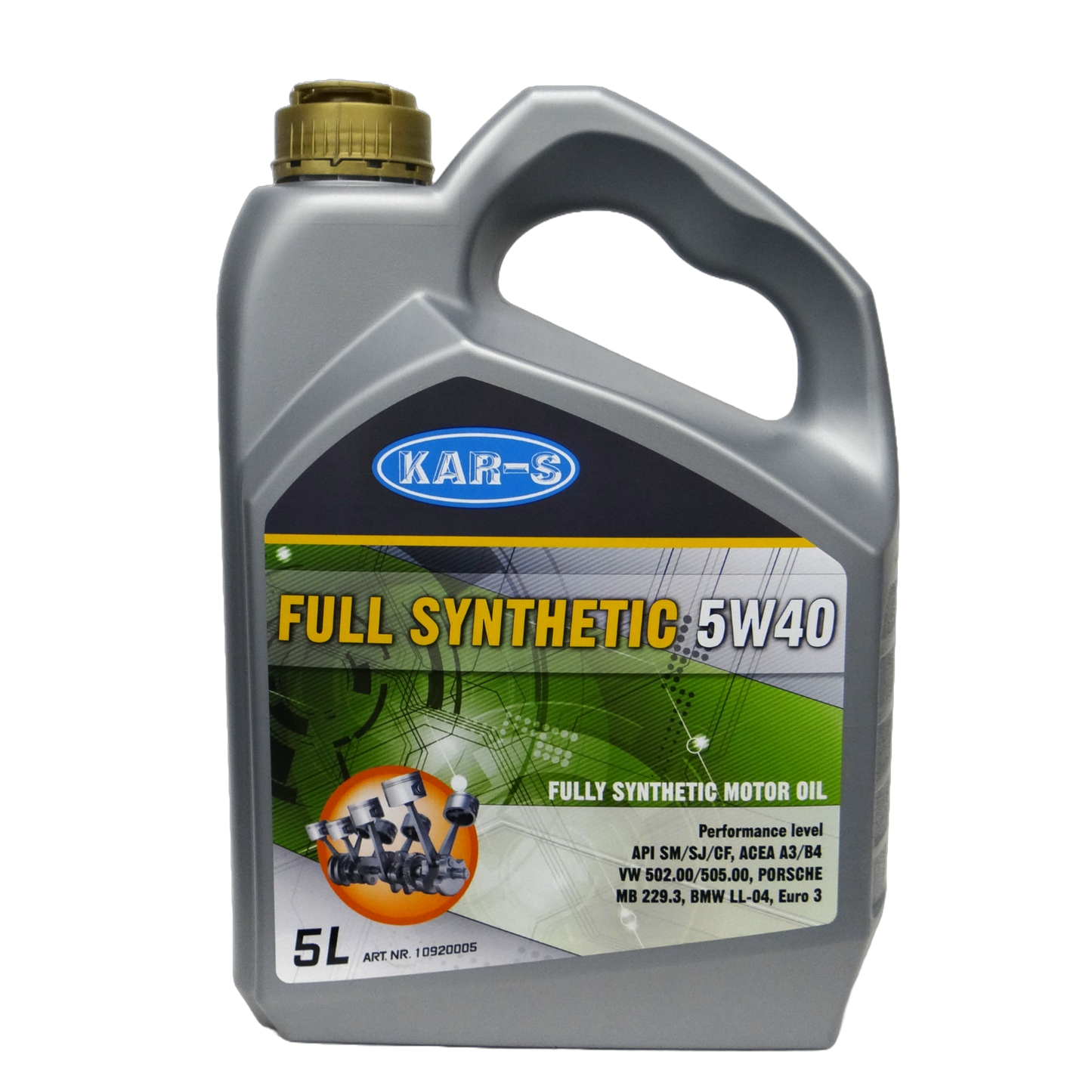 KAR-S Motorolie Full Synthetic 5W40 - 5 Liter