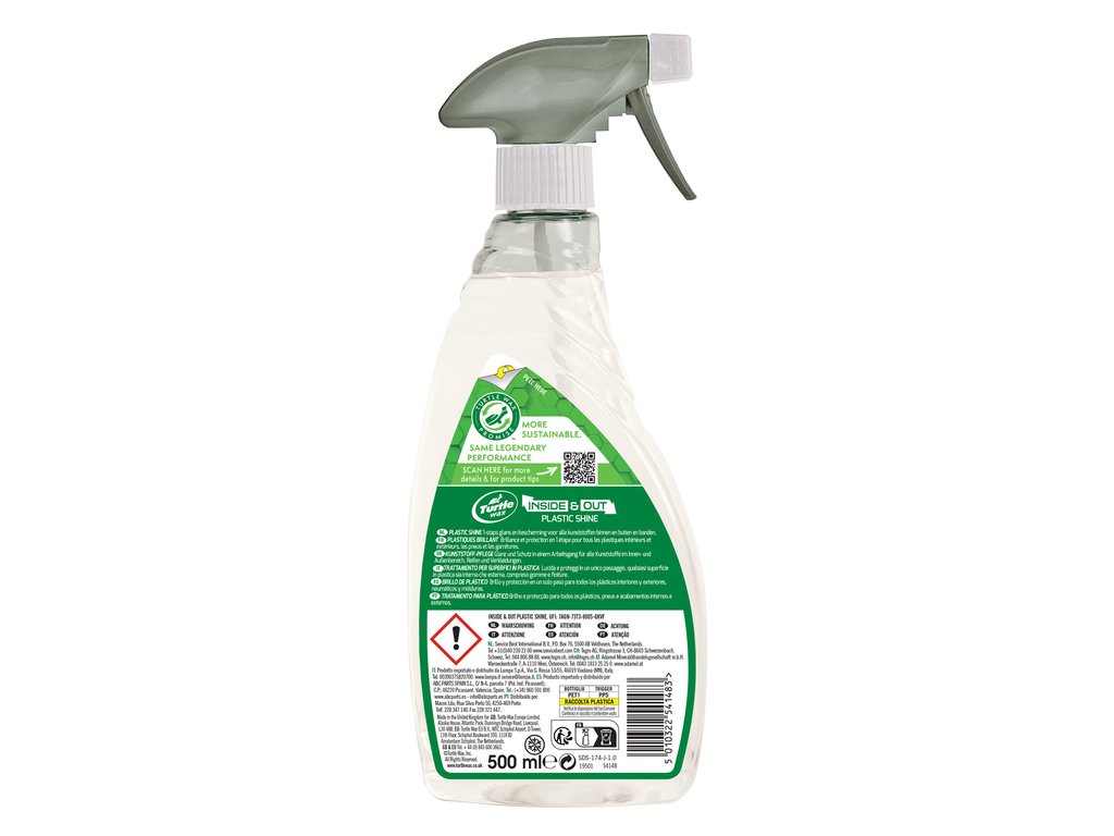 Turtle Wax Inside & Out Plastic Shine - 500ml